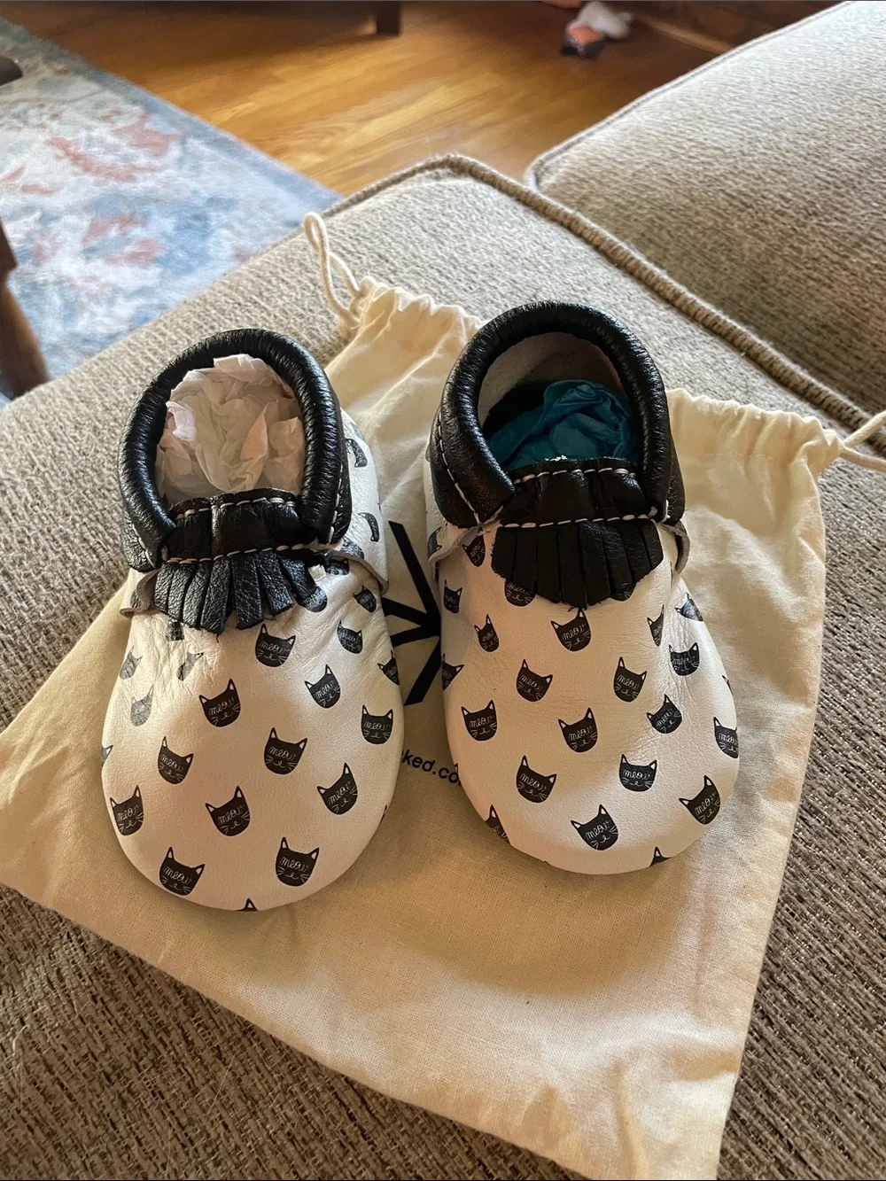 Freshly Picked Black Cat City Moccasin RARE